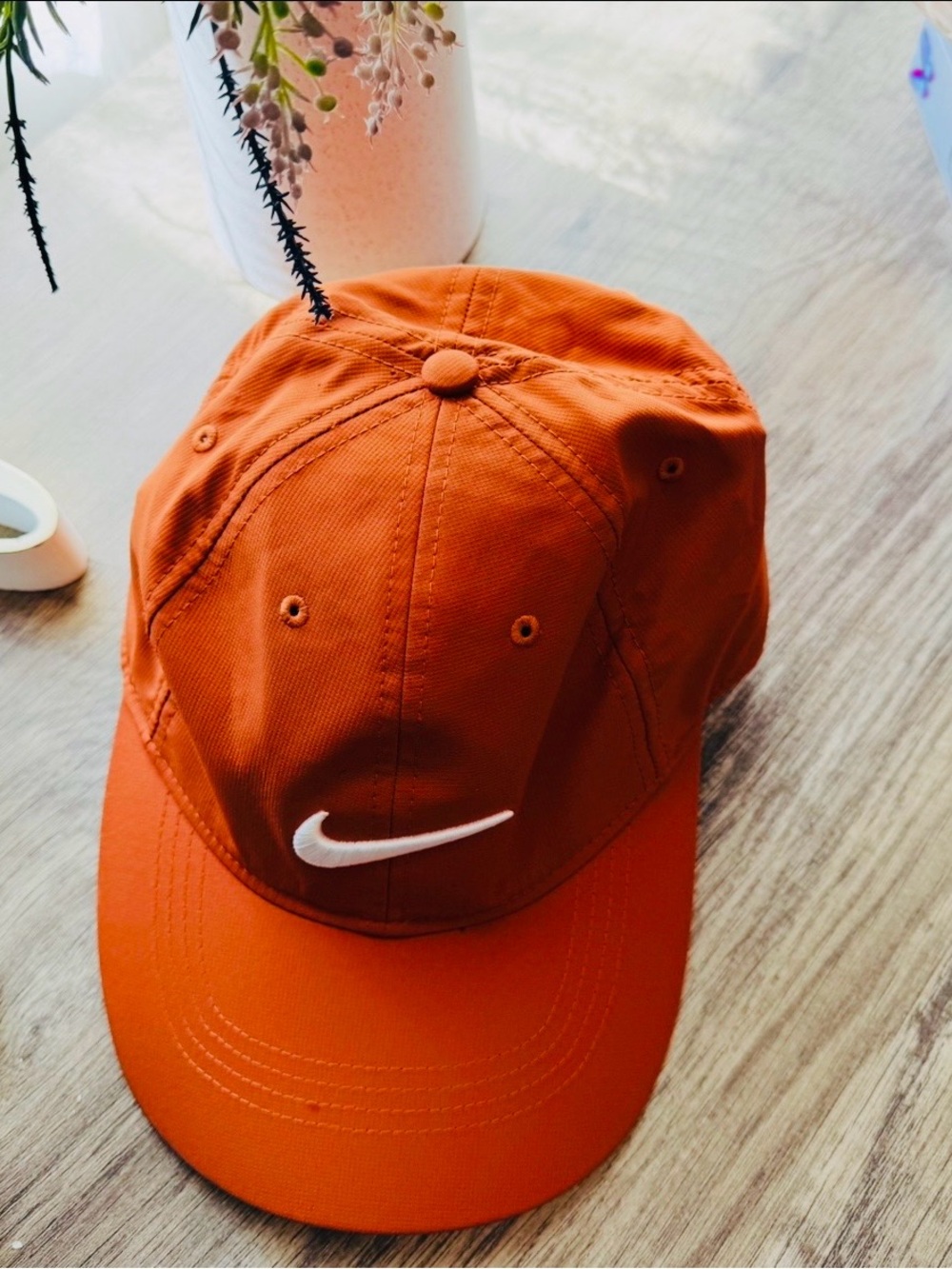 Nike Golf Orange Women’s Cap with White Swoosh